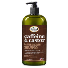 ampon pro rychlej rust Difeel Kofein a Castor 33,8 oz. Vyrobeno z ricinovho oleje pro rust vlasu Bezsulftov ampon