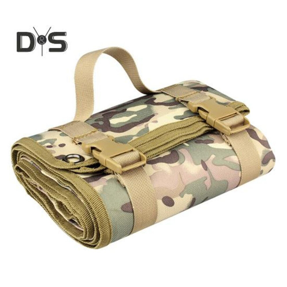 (camouflage) 200x75CM Outdoor Picnic Blanket Portable Waterproof Sand-proof Beach Mat Foldable Rectangle Camping Moisture-proof Mat with Carry Strap