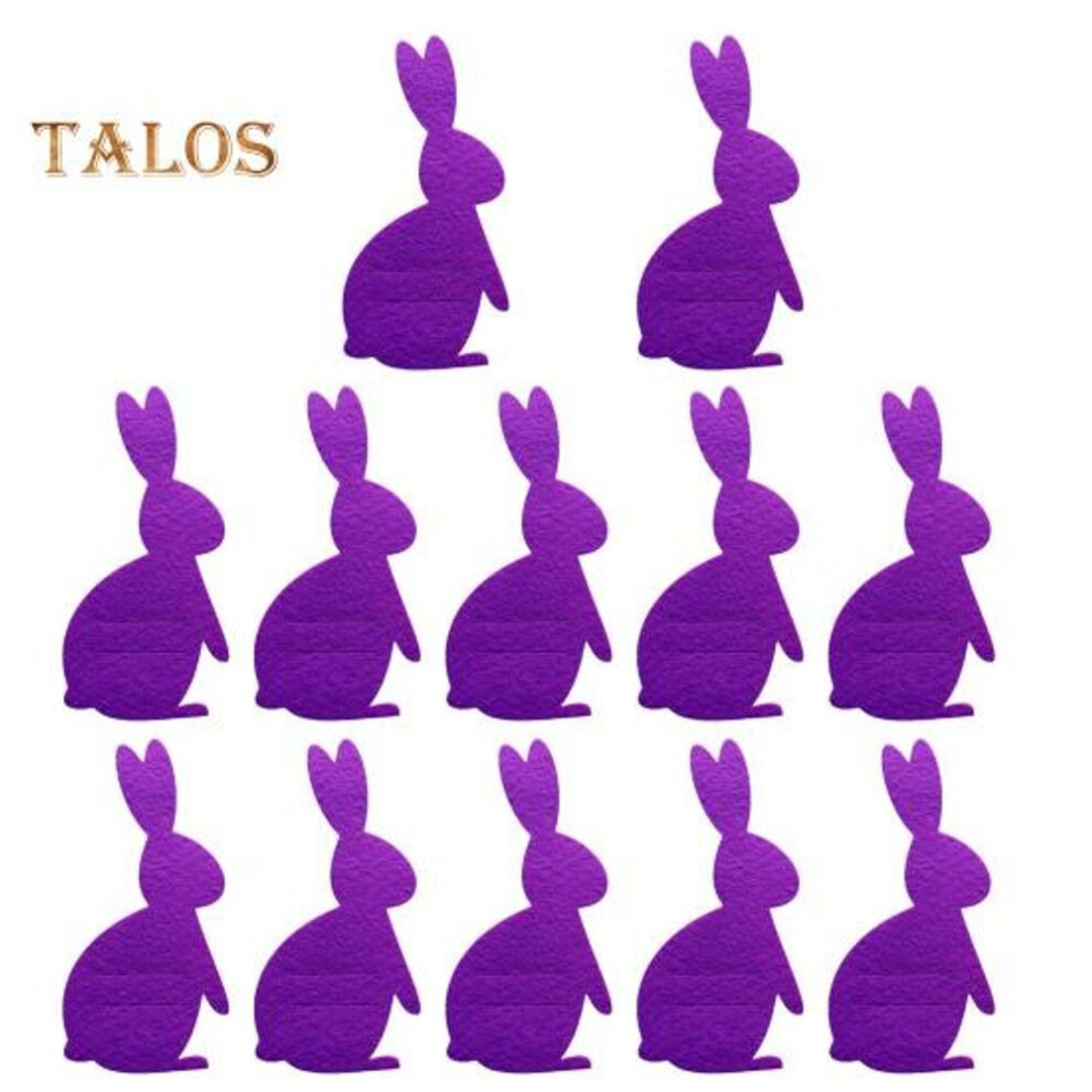 (purple) 12 Pcs Easter Bunny Cutlery Holders Felt Holders for Knife Forks Tableware Holder Dinner Utensil Sleeve for Easter Party Wedding Birthday Decor