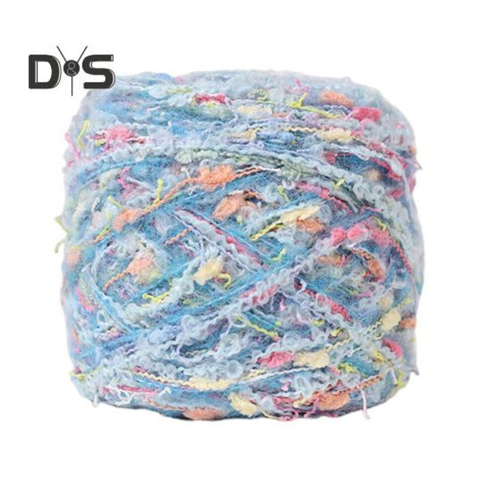 (as the picture, K 1pc) 1/2pcs 100g Hand Blended Yarn Ball Diy Handmade Knitting Crafts Bags Gloves Tassels Textile Decoration Colorful Thick Mixed Yarn Ball