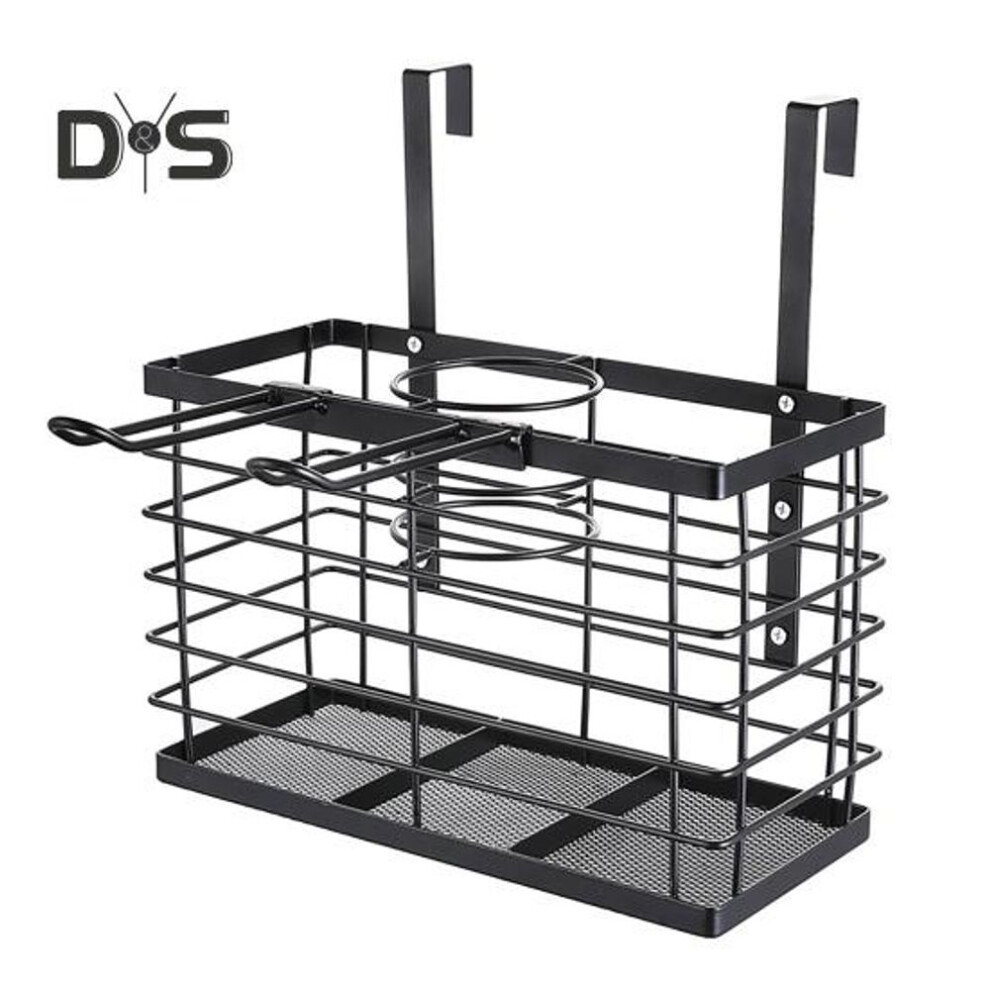 Universal Hair Dryer Holder Large Capacity Adjustable Height Easy To Install Wall Mounted Metal Blow Dryer Holder Hair Tool Organizer