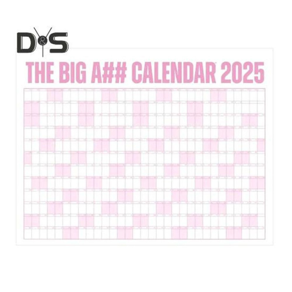 (pink) 2025 Dry Erase Calendar Large Yearly Planner For Wall 47" X 35" Horizontal Layout Erasable Calendar For Classroom Office Home