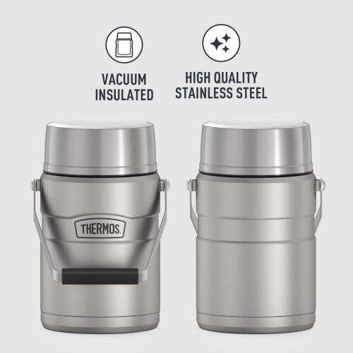 Thermos THERMOS Σακούλα Τροφίμων με Μόνωση Vacuum, 47 Ουγγιές, Ματ Ατσάλι 1