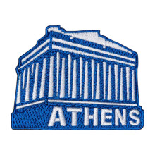 Vagabond Heart Athens Patch - Parthenon Souvenir - Athens Greece Gift - Iron On Travel Badge
