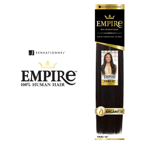 Sensationnel Empire yaki cabelo humano - tecelagem sem emaranhados para estilos de quick weave e sew in - 1 pacote (10 polegadas, HOTPINK) 1