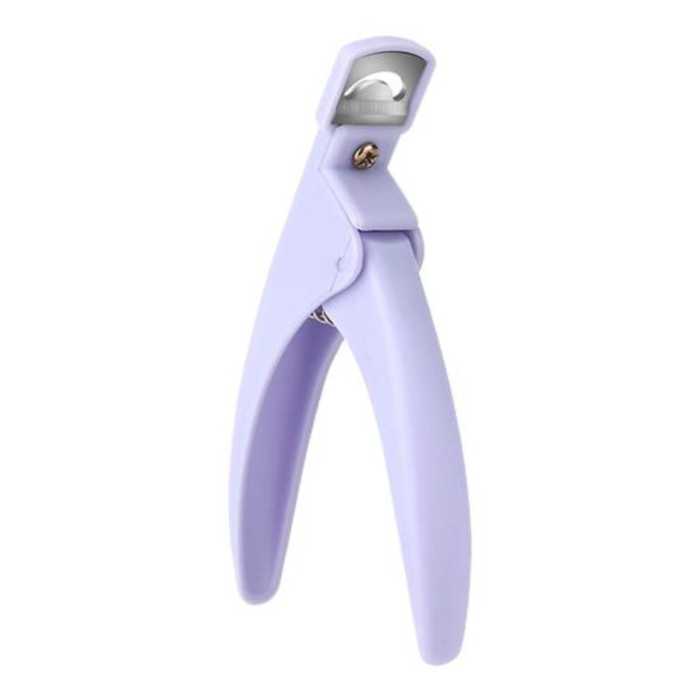 (purple) Solid Manicure Nipper Save Time Practical Flat Nail Scissors Trimmer
