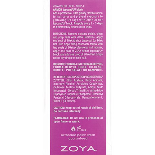 ZOYA Armor Top Coat Trasparente, 0.5 Fl Oz 2