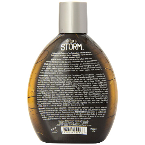 Millenium Tanning - Black Storm Premium Λοσιόν Μαυρίσματος 60x, Σιλικόνη Μπρόνζερ - 13.5 Ουγγιές 1