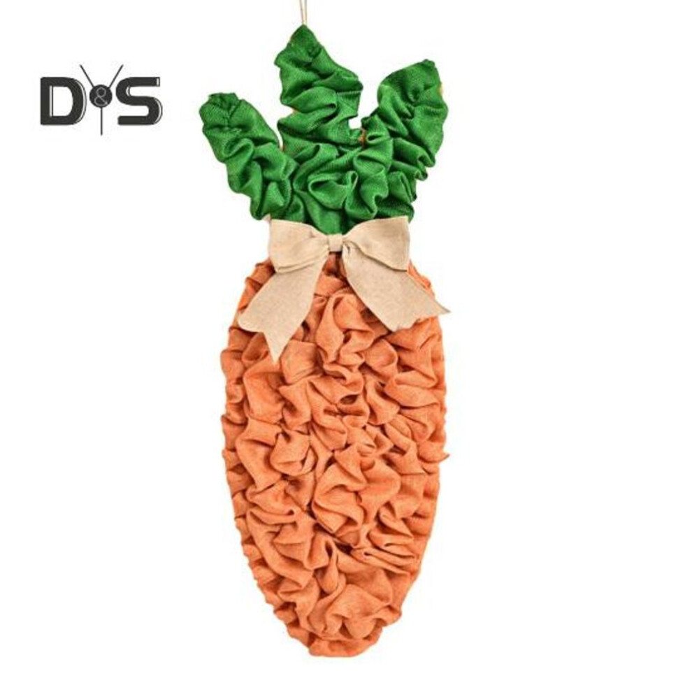 Easter Cloth Carrot Wreath Home Office Front Door Wall Hanging Large Simulation Radish Garland Festival Party Decoration Ornament