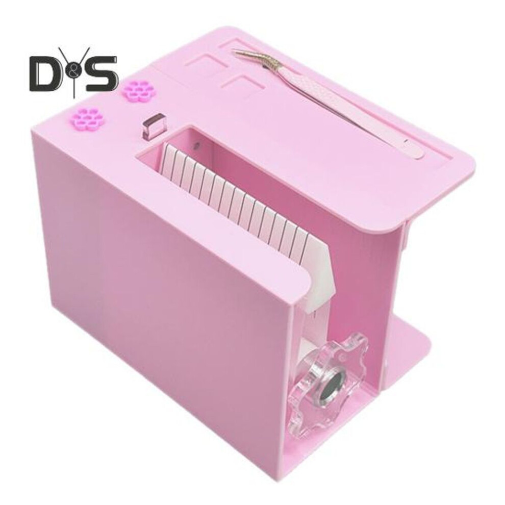 (pink) Acrylic Eyelash Root Splitter Manual Eyelash Fanning Machine Fan Maker Professional Women Eyelash Flowering Tools Lashes Extension Supplies