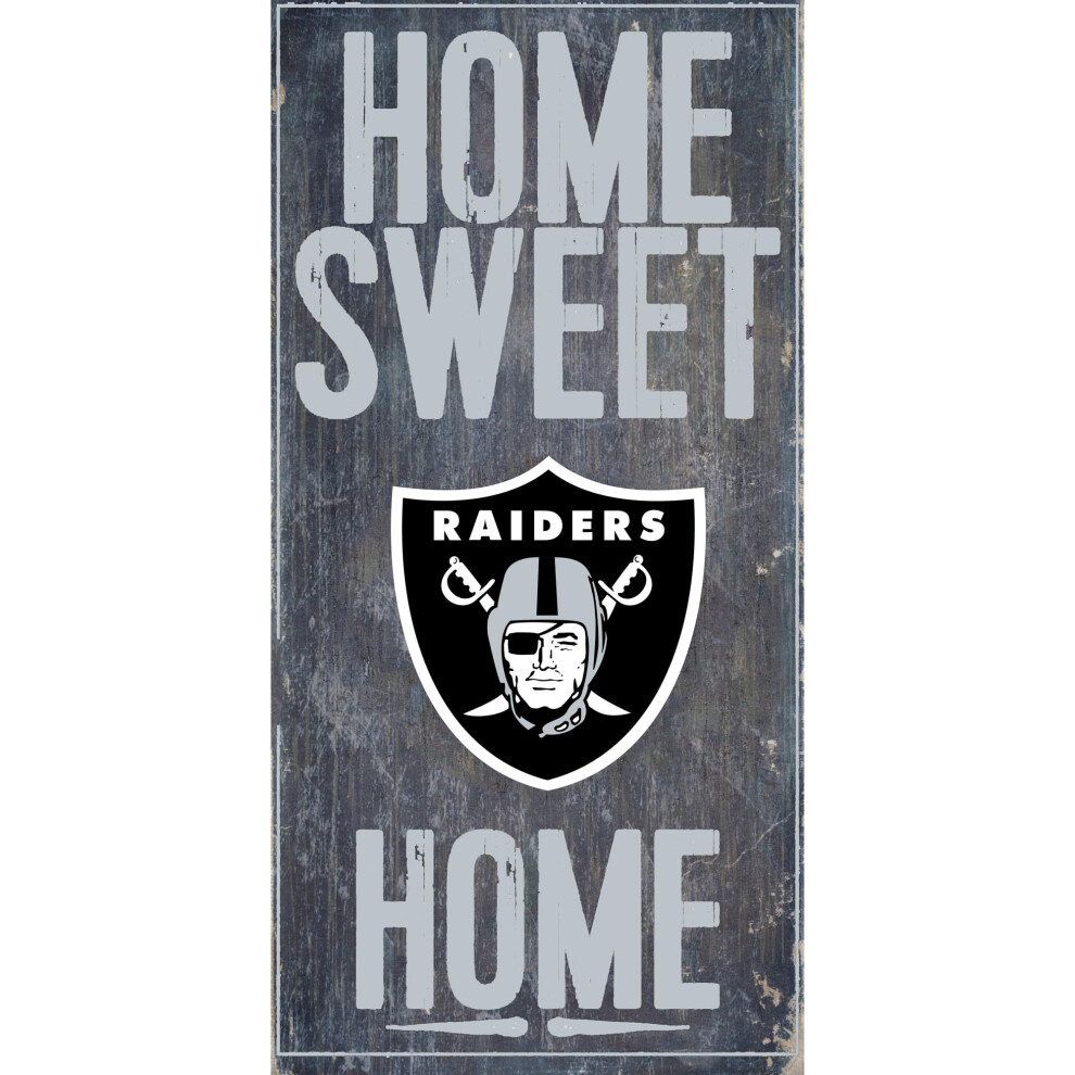 Fan Creations Panneau en bois avec corde de suspension, logo de l'   quipe NFL des Oakland Raiders, pour garage, maison, bureau, chambre - Home Swe