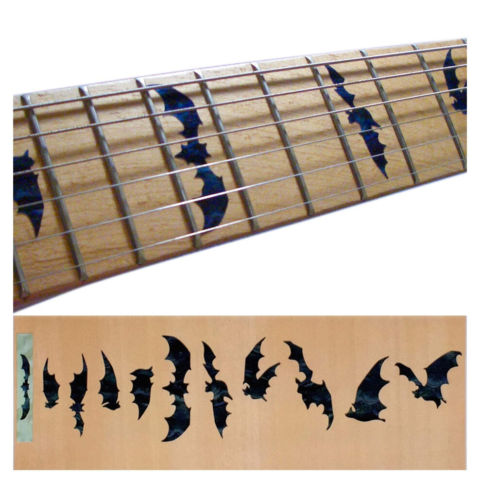 Inlaystickers - Pennarelli Per Chitarra E Basso - Ali Di Pipistrello - Black Pearl F-021BW-BP-image