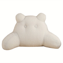 (White) Reading Pillow Gaming Cushion for Bed, Back Support Cushion Soft Cosy Snuggle Cushion with Arms Bed Seat Pillow for Relaxing Working Cuddle Cushion