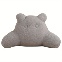 (grey) Reading Pillow Gaming Cushion for Bed, Back Support Cushion Soft Cosy Snuggle Cushion with Arms Bed Seat Pillow for Relaxing Working Cuddle Cushion
