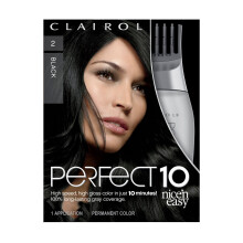 Clairol Nice'n Easy Perfect 10 Permanent Hair Dye 2 Black Hair Color Pack of 1