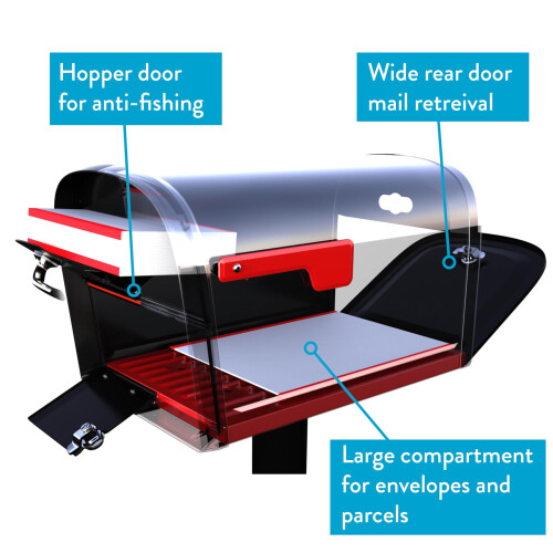Architectural Mailboxes 6300RZ Oasis 360 Locking Parcel Mailbox with 2 2