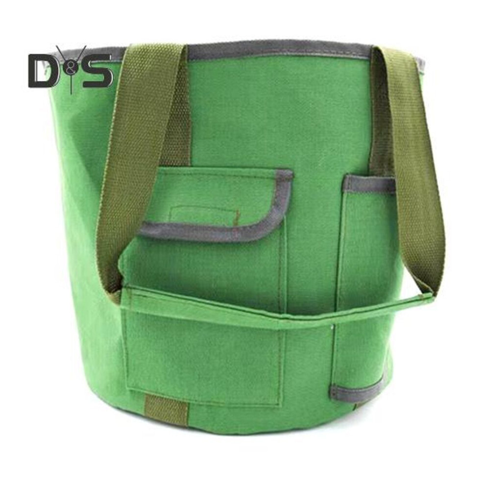 Garden Tools Storage Bag 4.76 Gallon Waterproof Canvas Gardening Tool Organizer Tote Bucket Bag With Multiple Pockets For Tool Storage Gardeners