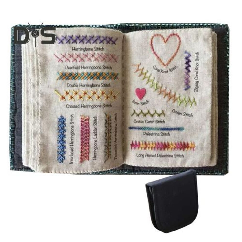 (as the picture, D) Embroidery Stitch Book Diy Stitch Book Beginners Adults Sewing Book Needlework Stitch Manual Gift For Sewing Embroidery Lovers