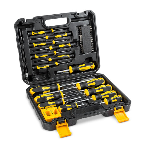43PCS Premium Magnetic Screwdriver Set Cross-Head Flat Heads Precision