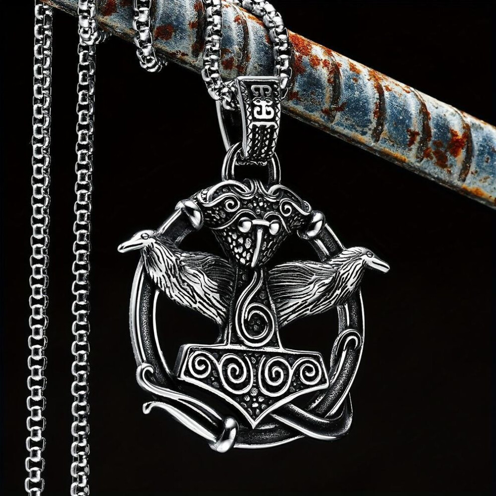 Vintage Fashion Viking Tribe Men Necklaces Retro Pendant Chain Punk Rock For Boyfriend Male Jewelry Gift
