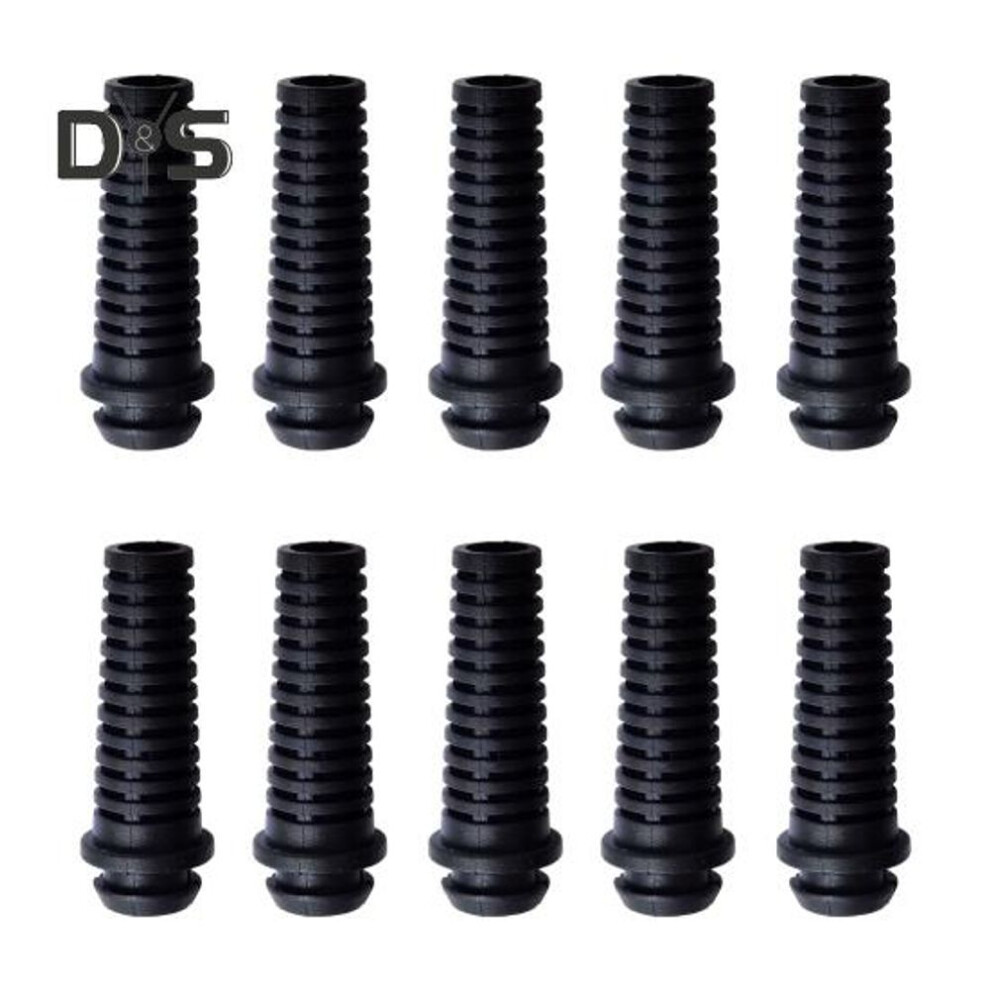(black) 10pcs Pvc Cable Gland 6mm Strain Relief Boot Durable Wire Cord Protector Sleeve For Power Tool Core Household Appliance Industrial Equipment
