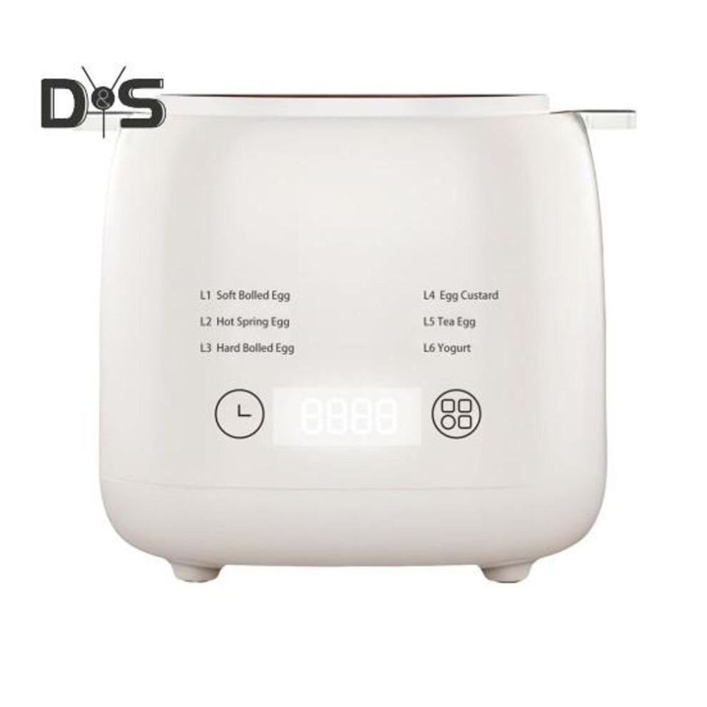 6-in-1 Rapid Egg Cooker Touch Screen Design Timer Auto Shut-off Sound Reminder Compact Size Portable Custard Yogurt Electric Egg Maker