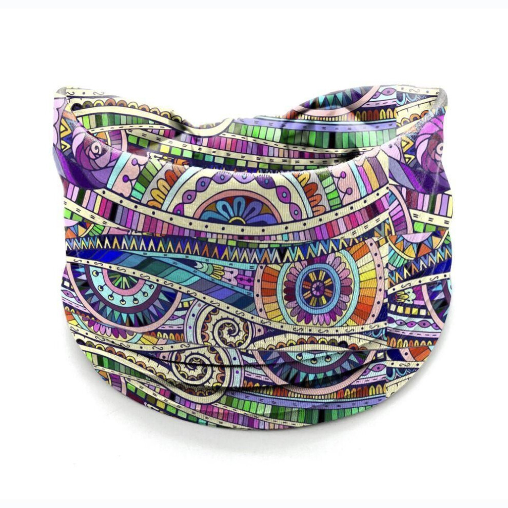 (6) Boho Wide Headbands Elastic Printed Headscarf New Turban  Girls