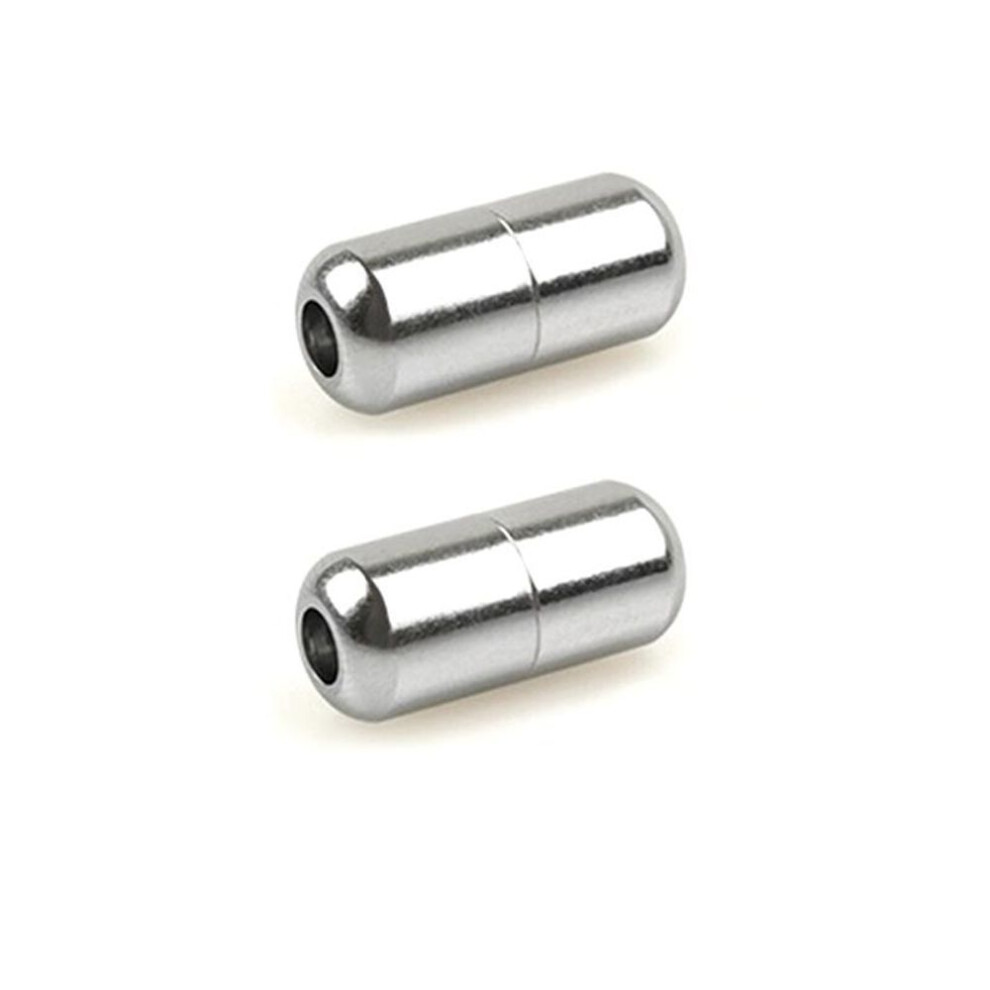 (silver) 10Pcs Capsule Shoelace Buckle No Need Tie Flat Anchor Shoe Laces Buckle HD