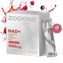 ZOOONE NAD+ 1000mg Berry Drink Mix for Skin Aging Support, Energy & Focus - 30 Pack