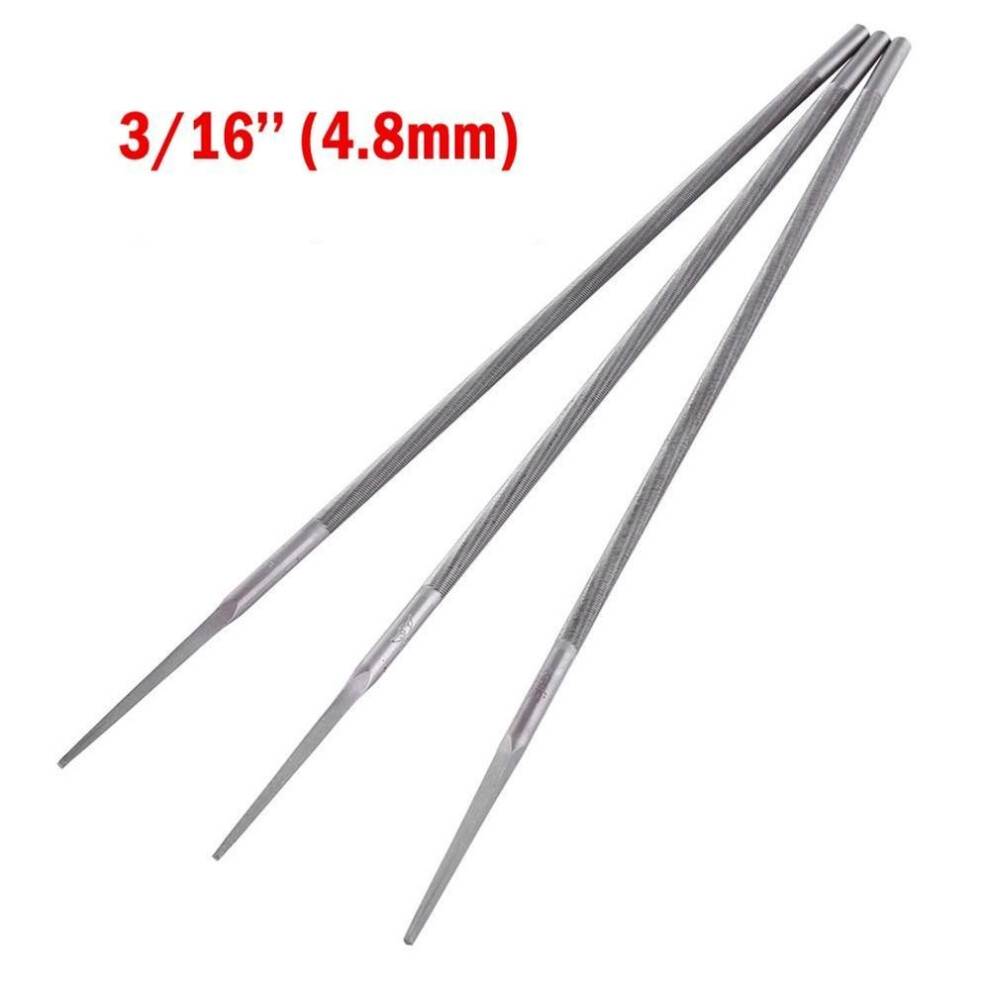 (4.8mm) Chainsaw Round Files for DIY Chain Grinding 3pcs Set for 40 48 55mm Grinding
