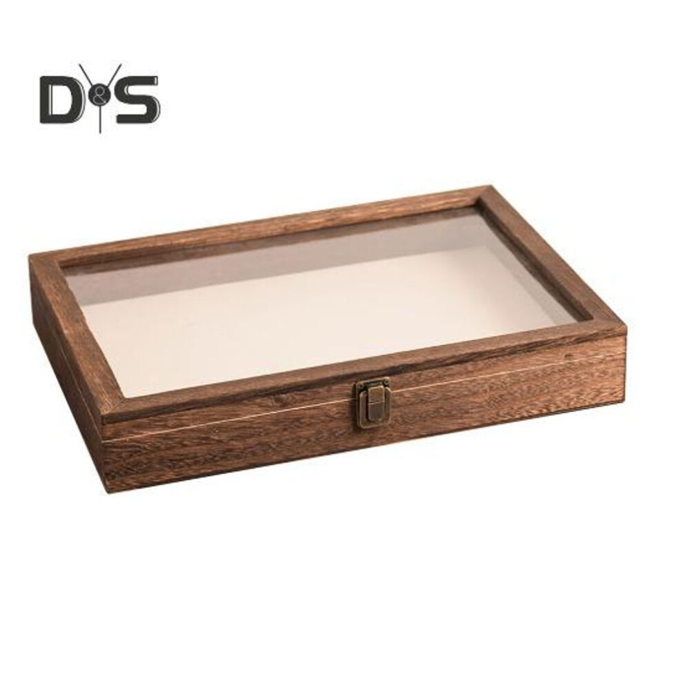 (as the picture, 2XL) High-Visibility Display Box Large Insect Shadow Box Wood Construction Multiple Sizes Smooth Edge Insect Specimens Storage Display Case