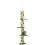 PawHut PawHut 242cm Floor to Ceiling Cat Tree with Leaves Scratching Post, Green 9