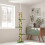 PawHut PawHut 242cm Floor to Ceiling Cat Tree with Leaves Scratching Post, Green 1