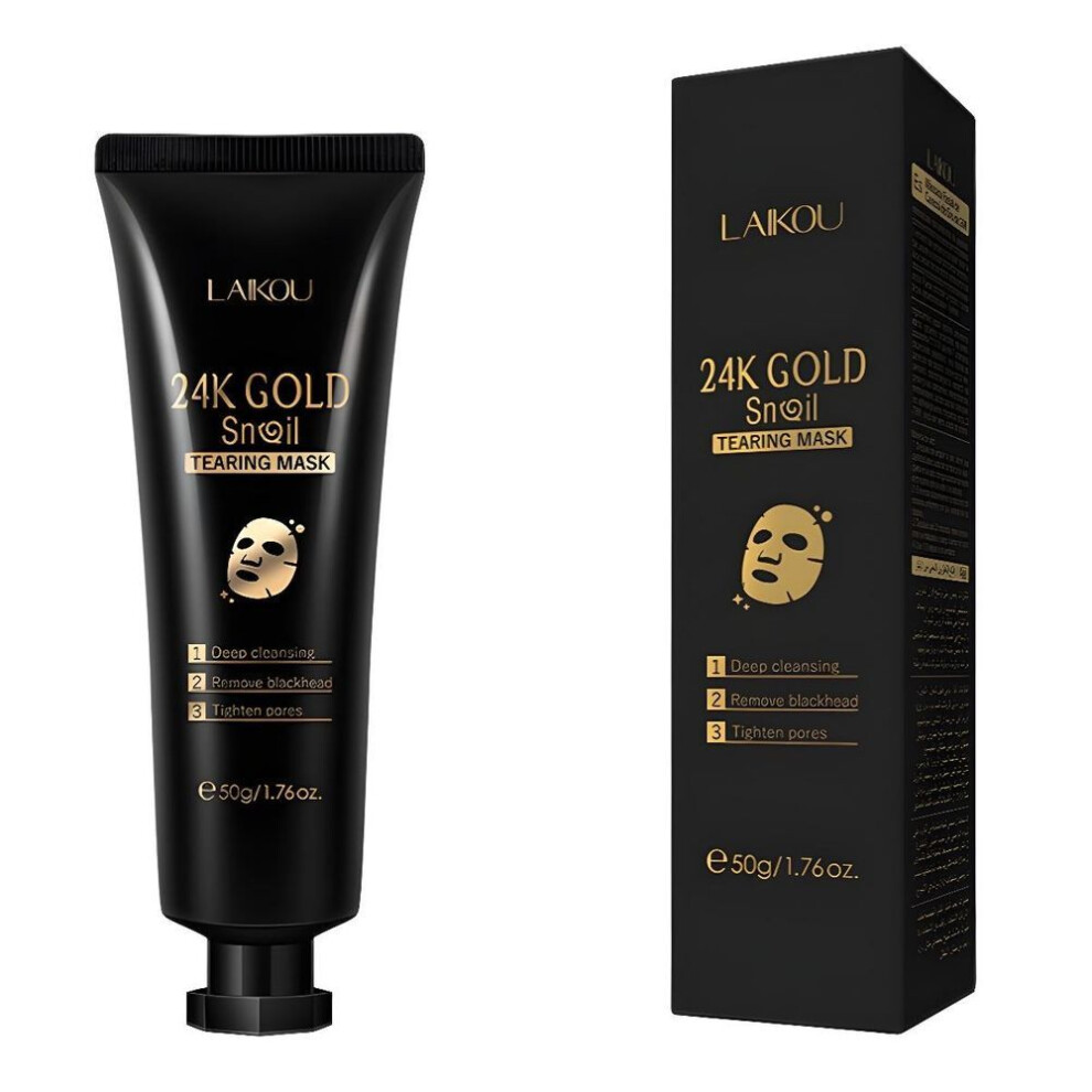 Laikou Gold Leaf Snail Tear Mask 50g Color Box Cleansing Skin Care Products