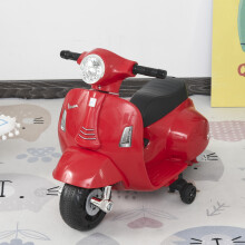 HOMCOM Vespa Licensed 6V Battery-Powered Kids Ride-On Motorcycle with Working Headlights & Horn, 3 km/h