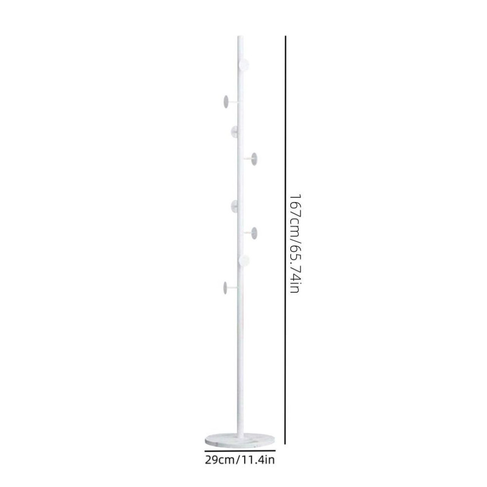 (white) Light Luxury Coat Rack Room Vertical Clothes Hanger Floor-Standing Bedroom Home Indoor Clothes Hanger Metal Does Not Take up Space Storage