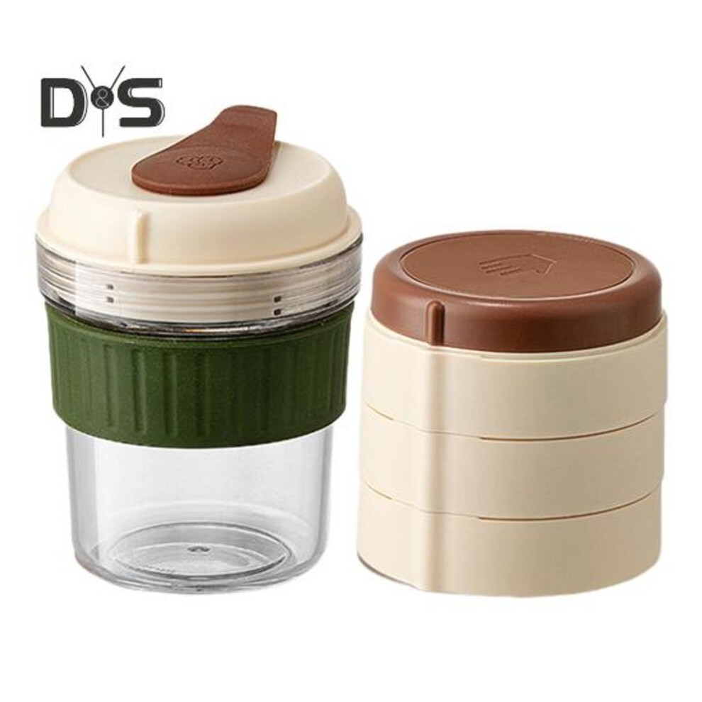 Portable Cold Brew Coffee Maker with 3 Stackable Ice Trays BPA-Free Tritan Infuser Bottle for Iced Tea/Cold Brew Heat-Resistant Travel Cup for Gym