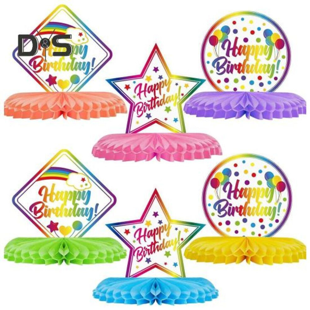 6Pcs Honeycomb Ornaments Holiday Decorations Vibrant Color Easy to Install DIY Colorful Paper Honeycombs Decor