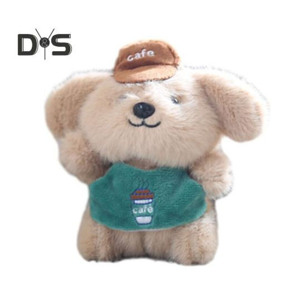 (Other) Plush Dog Keychain Pendant Cartoon Server Dog Doll Stuffed Dog In Waiter Uniform Hanging Decoration For Bag Car Mirror