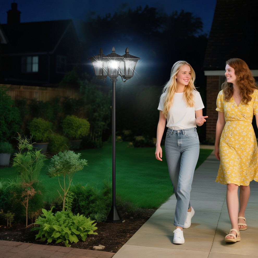 Outsunny Outdoor Garden Solar Light with Base Energy-efficient IP44 Dimmable