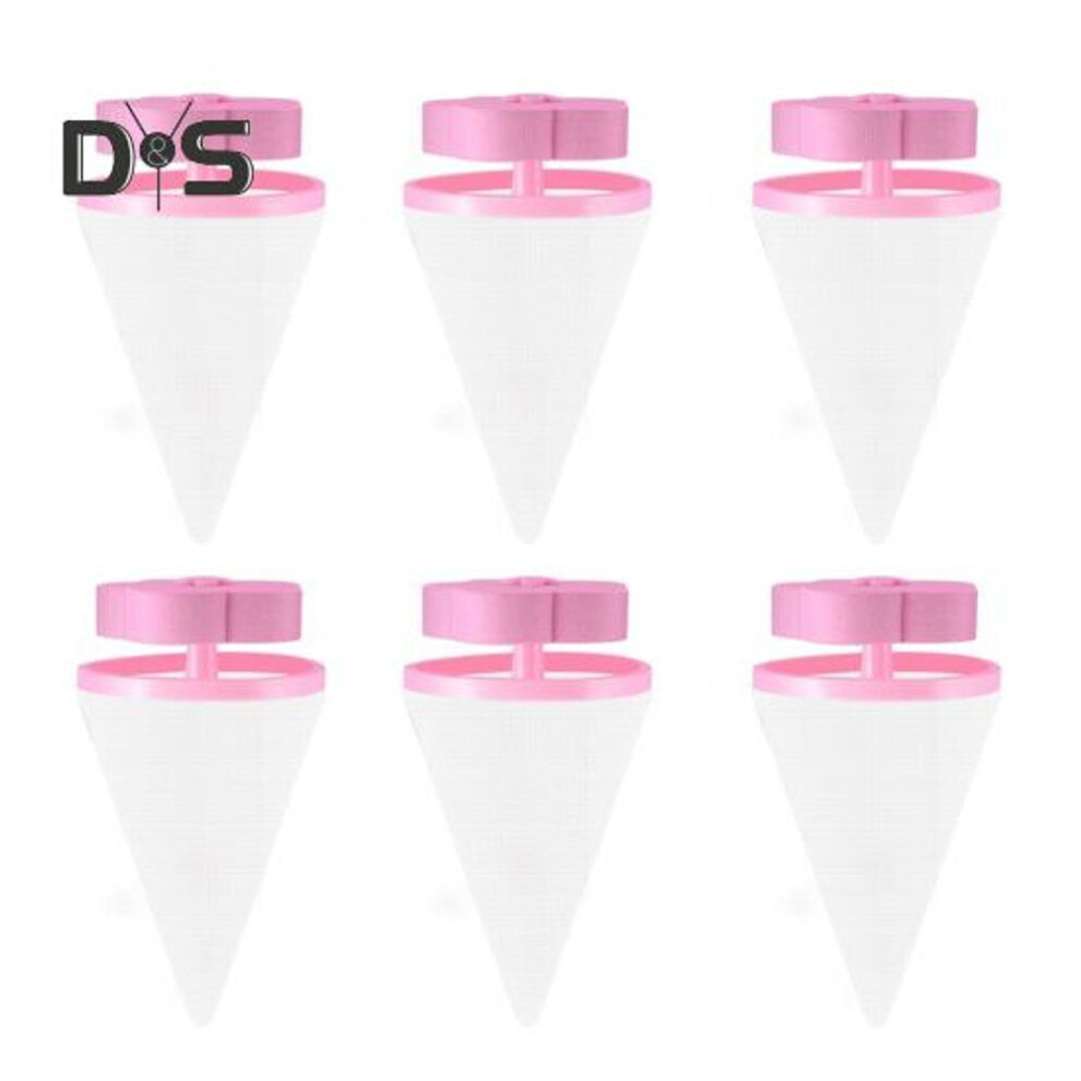 (pink, 6pcs) Filter Bag Plum-shaped Sponge Block Washing Machine Filter Hair Catcher Reusable Mesh Design Washing Machine Hair Strainer