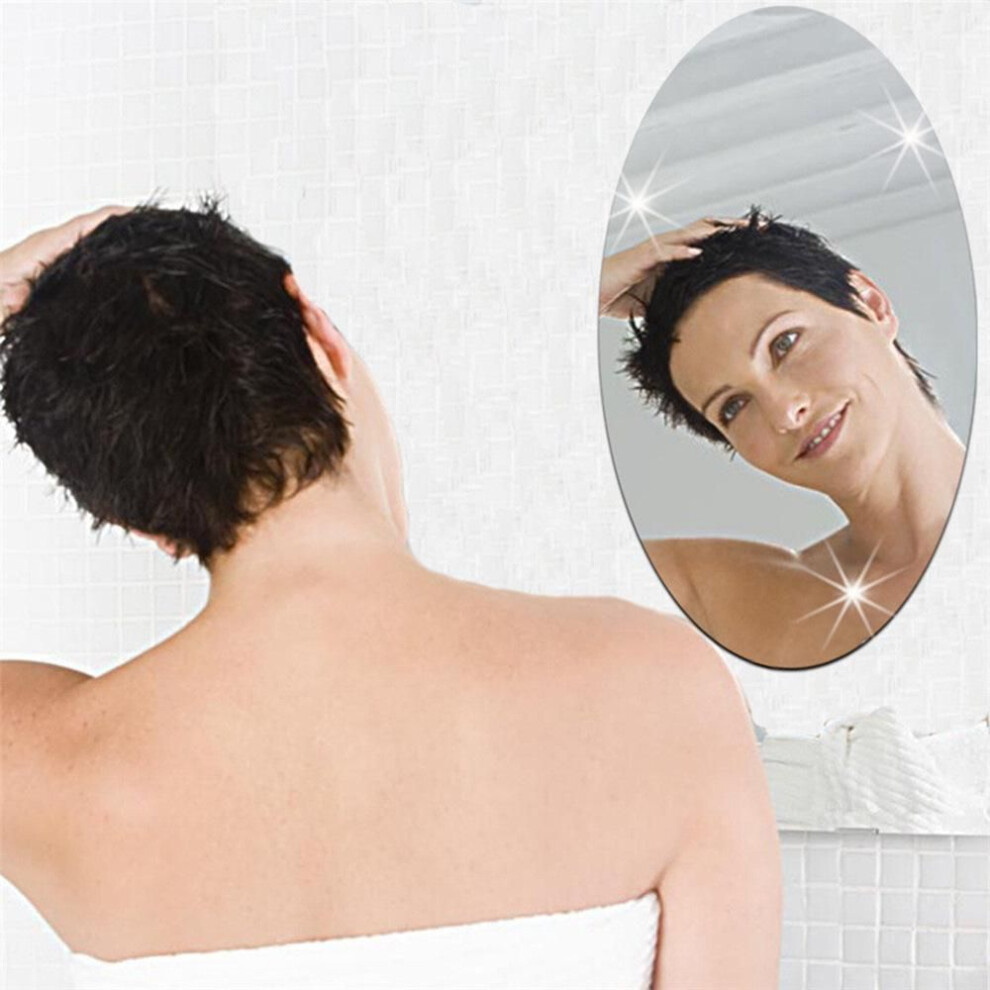 (gold, Round 10cm) 3D Self-adhesive Acrylic Mirror Wall Stickers For Bedroom And Bathroom Decor