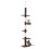 PawHut PawHut Floor to Ceiling Cat Tree 5-Tier Climbing Tower Scratching Post Brown 9