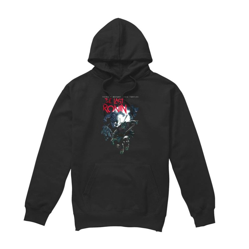 (M, Black) Teenage Mutant Ninja Turtles Mens Four Turtles Leap Hoodie