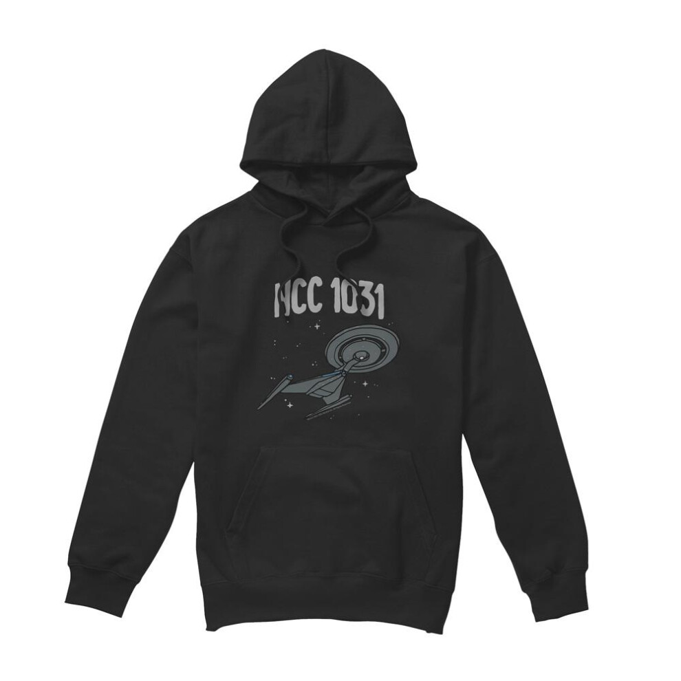 (XXL, Black) Star Trek Mens The Crossfield Class Hoodie