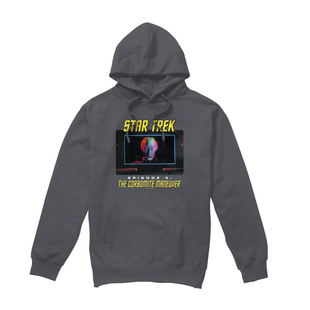 (XXL, Charcoal) Star Trek Mens The Corbomite Maneuver Hoodie