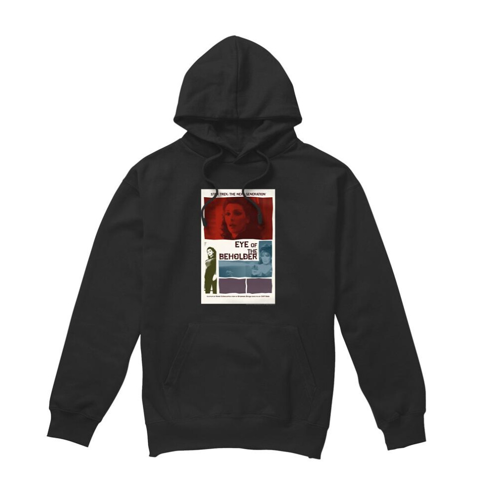 (S, Black) Star Trek Mens The Next Generation Season 7 Episode 18 Hoodie