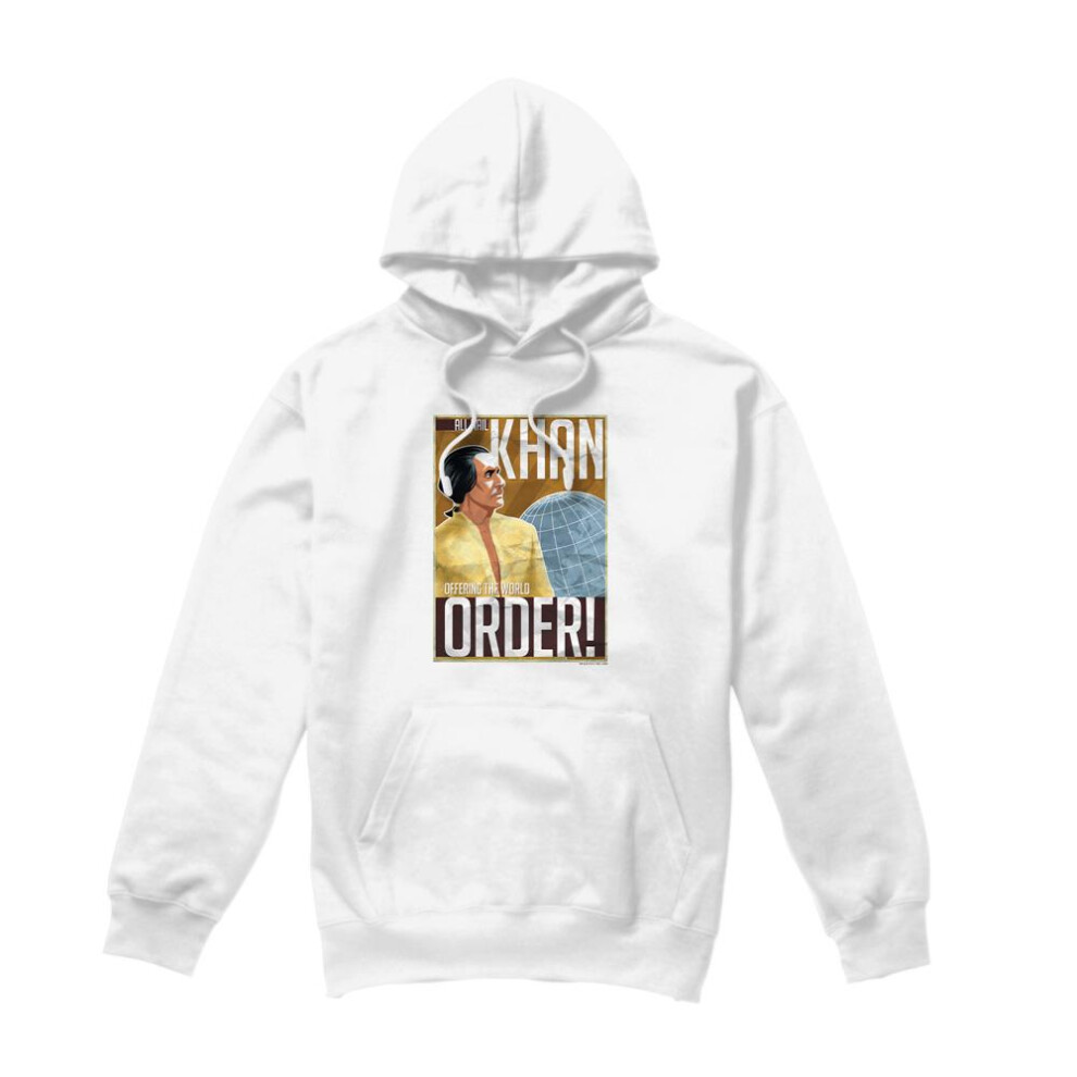 (XXL, White) Star Trek Mens World Order Hoodie