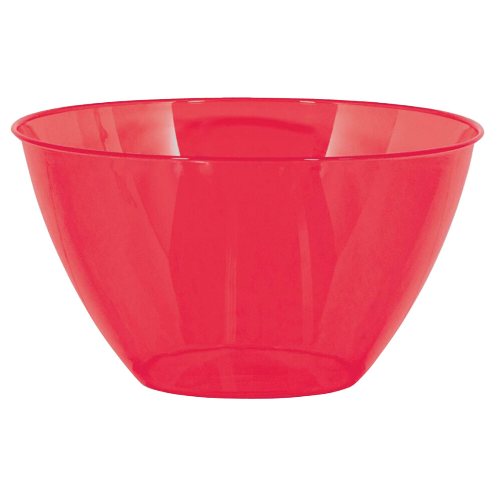 (One Size, Apple Red) Amscan Plastic Swirl 710ml Bowl-image-OPC-PH8WRR8-NEW