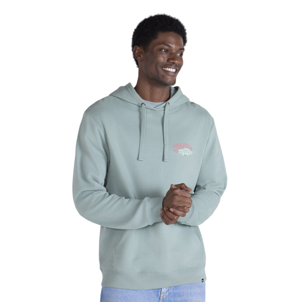 (M, Pale Green) Animal Mens River Worldwide Freeride Back Print Hoodie